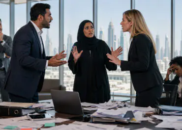 Workplace disagreement caused by unclear company policies.