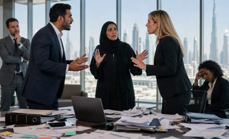 Workplace disagreement caused by unclear company policies.