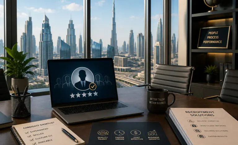 Recruitment agency in Dubai helping companies hire faster through candidate screening and tailored staffing solutions.